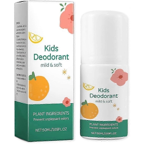 Fräsch Naturlig Deodorant För Barn Tonåringar Aluminiumfri Parabenfri Hypoallergen Deodorant, Vanilj Citrus Roller Doft Barn Svett Roller Ar 2pcs