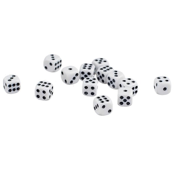50x 12mm Opaque D6 Sexsidiga Pricktärningar Set för Tärningsspel D&D RPG Grön