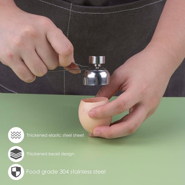 SHIDOW Egg Cracker Topper Sett, Myke Hardkokte Egg, Eggkutter, Egghakker, Egghammer Touch Eggåpner, Eggseparatorer for Rå