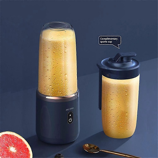 Ny Elektrisk Mini Juice Maker Portabel Blender Smoothie Juicer Fruktmaskin blue