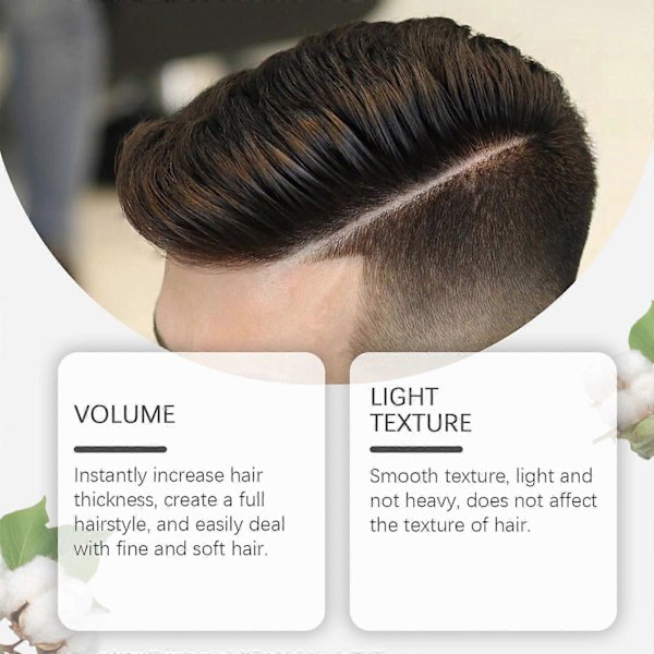 East Moon Matt Formningspuder för Män Lat Hårstyling Fluffig Hög Skalle Topp Uppfriskande Formande Frisör 15G