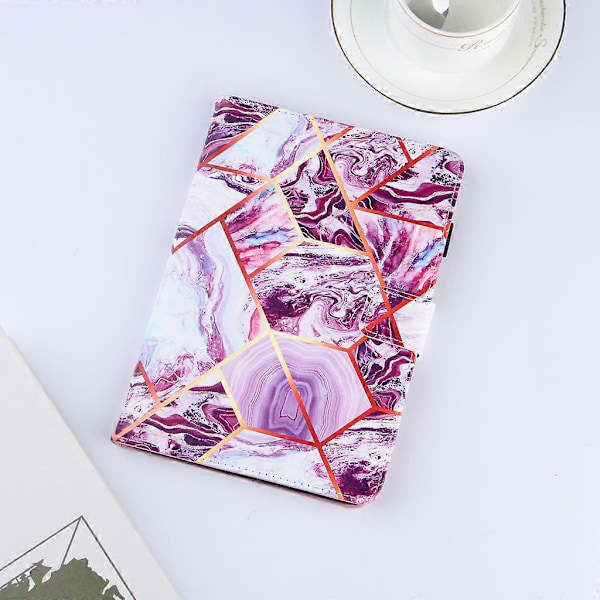 Universellt Läderfodral med Ställ för Pad Mini 1.2.3.4.5(2019) Tablet Skyddsfodral Tablet Fodral Skyddande Magnetisk Lila GS Black White