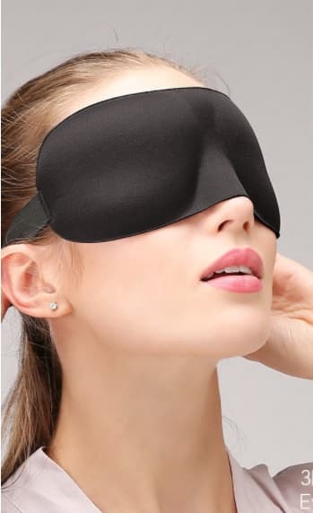 Sovemaske 3D 2-pakning Svart