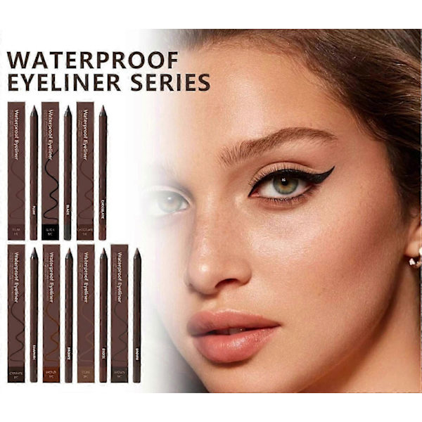 Persona Eyeliner Pencil vedenkestävä, 24 tunnin vedenkestävä, teroitettava silmäkynä Black