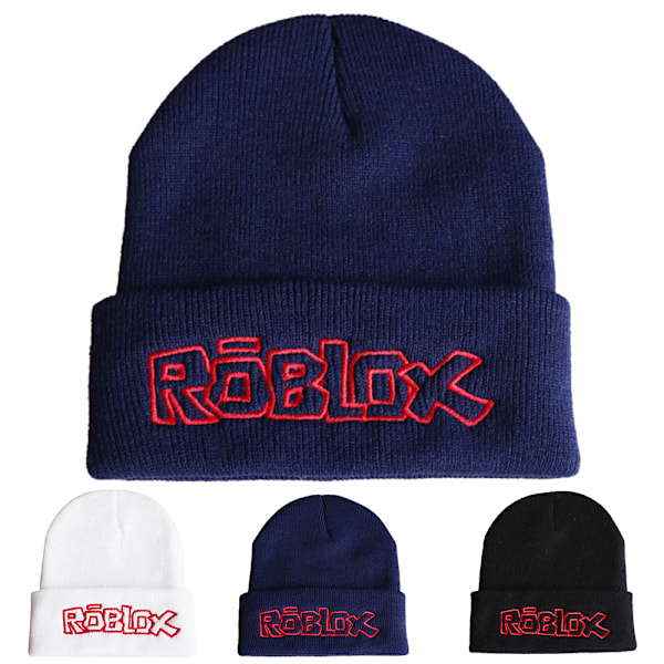 Unisex Roblox Kirjoneulottu Pipo Hattu Talvineulottu Lippis o GS Navy blue