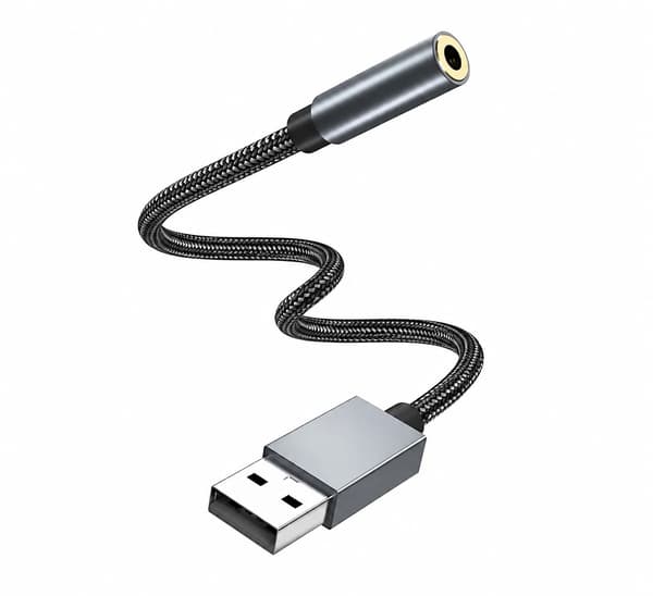 USB til 3,5 mm (hun) lydadapter