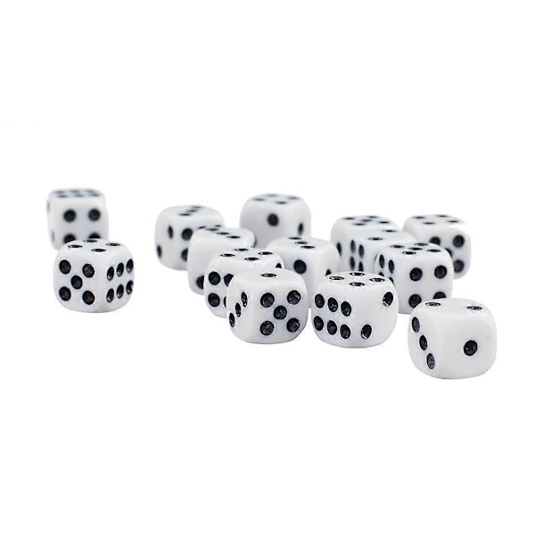 50x 12mm Opaque D6 Sexsidiga Pricktärningar Set för Tärningsspel D&D RPG Grön