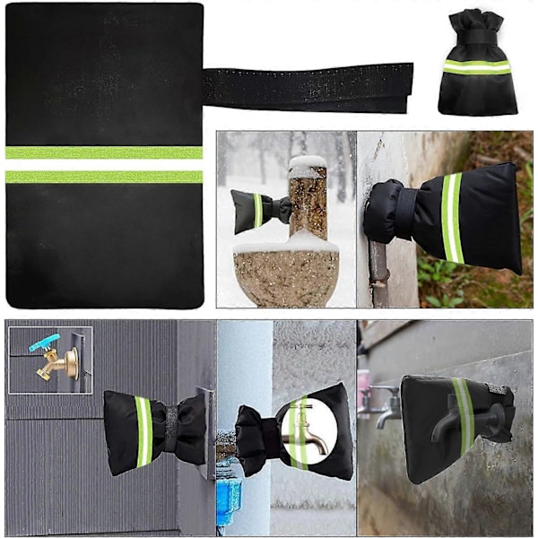 2-pack stora reflekterande frostskydd för utomhuskranar, iögonfallande, vattentäta, förtjockade, frostskydd |, skydda din kran i vinter