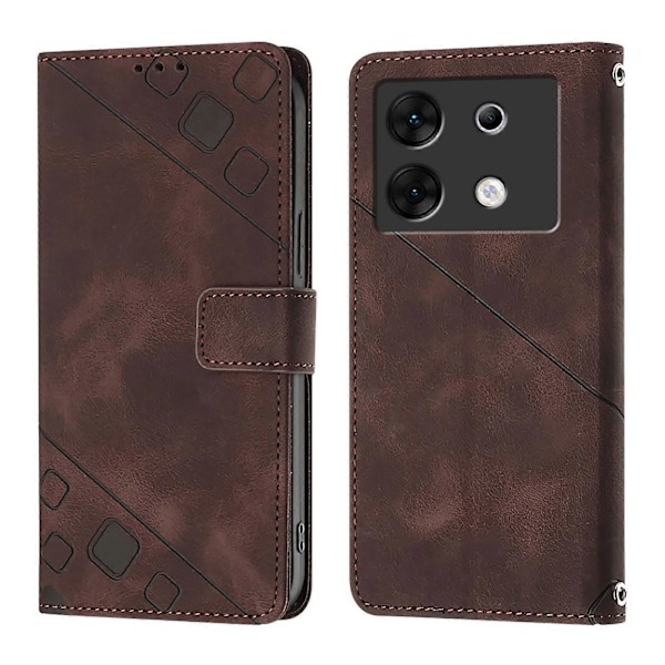 Präglat PU-kotelo Infinix Zero 30 5G[D]:lle Brown