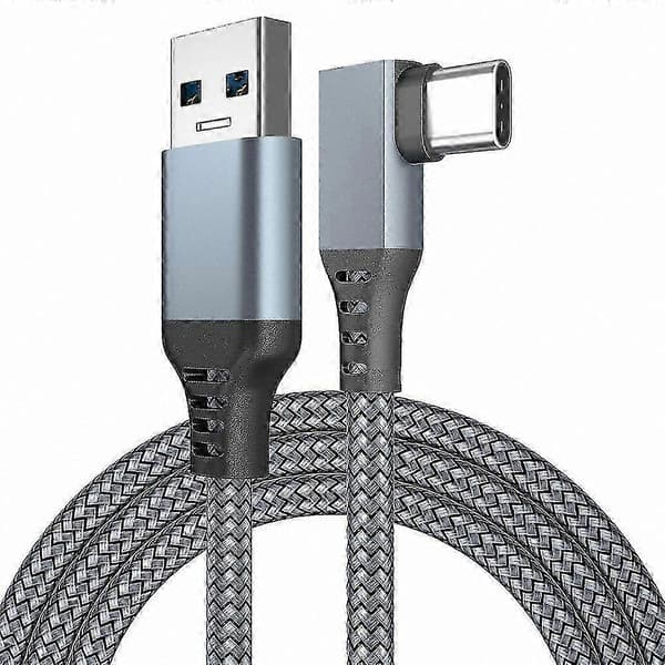 USB-C VR Link-kabel til gaming og dataoverførsel - Hurtig opladning og stabil forbindelse - Kompatibel med Quest 3/5/6m gray 5m