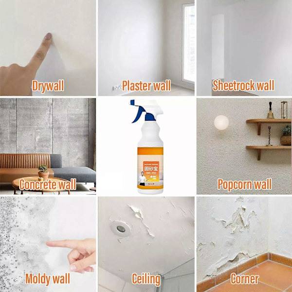 500ml Betongsprickfyllare, Sandfixeringsmedel Spray, Väggskyddsspray, Multifunktionell Osynlig Vattentätningsmedel, Vattentät Försegling GS