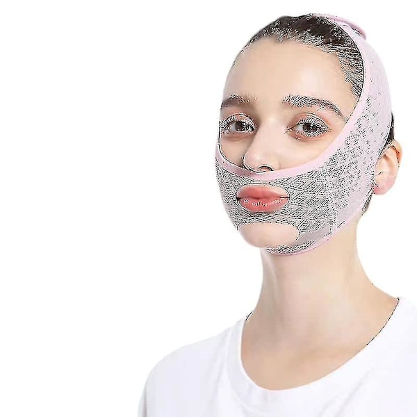 Skönhetsmask för ansiktsformning under sömn, V-linjeformande ansiktsmasker, V-linje lyftmask för ansikte, Dubbelhakreducerare_l 2Pcs