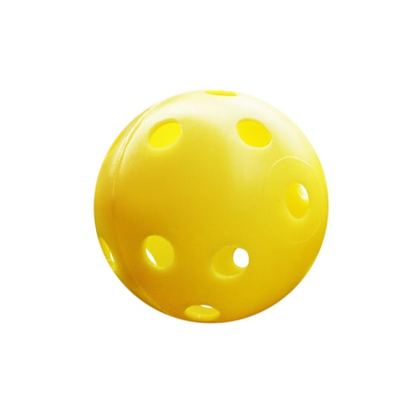 Färgade Golfövningsbollar med Hål Bärbara Lätta Golfbollar Golfutrustning Yellow