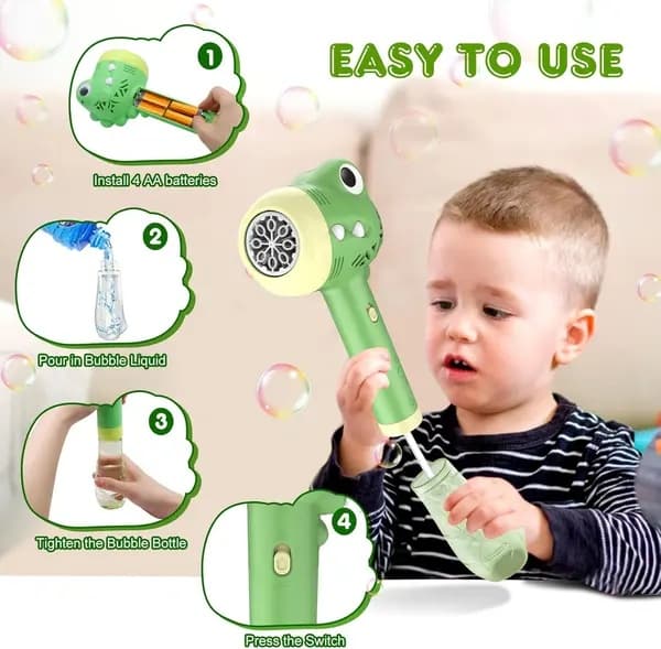Bubbelmaskin för barn | Utomhusleksaker för småbarn 3-5 år | Perfekt som present