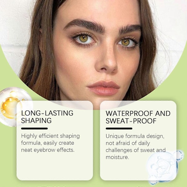 Ögonbrynsstylingvax med aloe vera-smak, tredimensionell naturlig ögonbrynsformning, uppfriskande och långvarigt ögonbrynsstylingvax GS