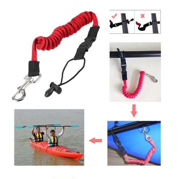 Surfkoppel 10ft TPU Elastiskt för SUP Surfbräda Alla Vattensporter Röd[D] Violet