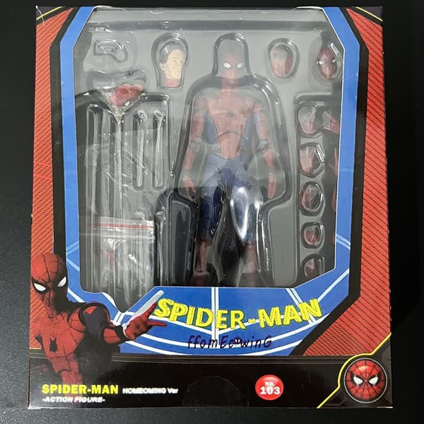 Avengers Spider-man Actionfigur Staty Modell Docka Leksak Samling Present Mafex 044