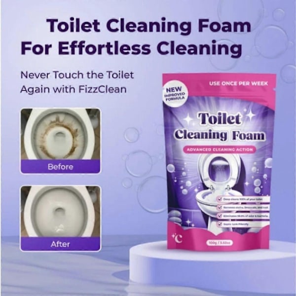Fizzclean Toalettskumrengöring, Insta-Action Fizzclean Skumrengöring GS 100g