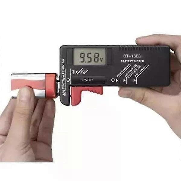 Batteritestare med LCD - Batteritestare - Svart