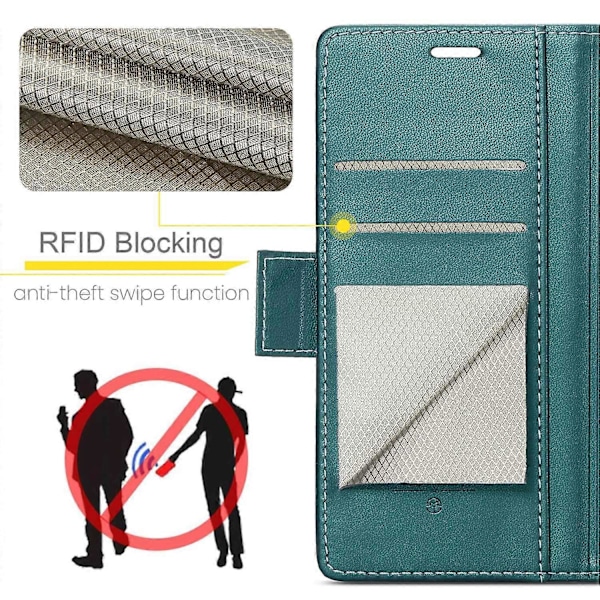 Mobilfodral för Samsung Galaxy S24 FE CASEME 023-serien RFID-blockerande glänsande stativ GS