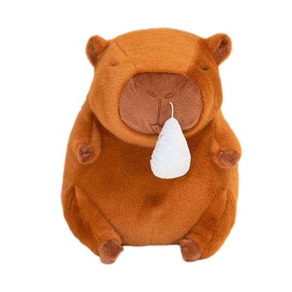 Capybara Plyschleksak med Snorsug Plyschfigur Leksak Capybara för Familj GS