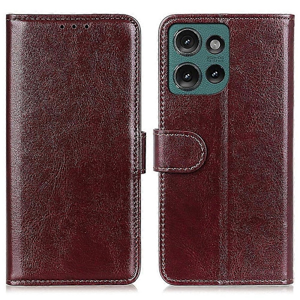 Motorola Edge 50 Neo 5G Fodral Crazy Horse Textur PU Läder Telefonställ Skydd [D] Flerfärgad GS Multicolor Style D