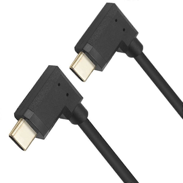 90 Graders Vinkel Typ C till Typ C Kabel Hane till Hane 10gbps Snabb Dataöverföring 0.3m