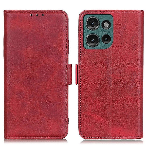 Mobilfodral för Motorola Edge 50 Neo 5G - Ställ, Konstläderstruktur, PU-Läder, Svart Flerfärgad GS Multicolor Red