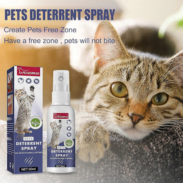 2 st Kattspray Avskräckande, Bitter Träningshjälp Katt & Reptåligt Möbelskydd För Att Hålla Borta - Inomhus Och Utomhus GS