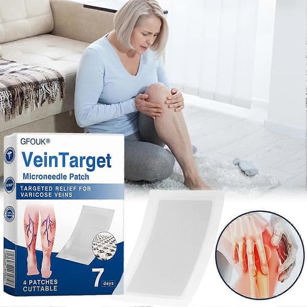 Vein Target mikronålplåster för åderbråck, avancerad behandling av åderbråck för ben, riktade lindrande åderbråckplåster