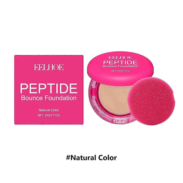 Peptidberikad Bounce Balm Foundation Concealers, Tri-Ceramidkomplex för Mogen Hy, Byggbar Medium Täckning & Linjeutjämnande natural color