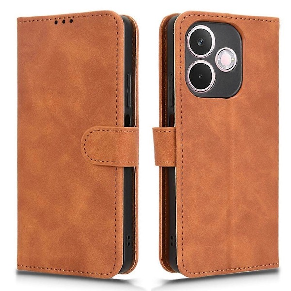 Oppo A5 Pro 5G Nahkakotelo Nahkatuntuma Anti-Fall Lompakkokotelo [D] Monivärinen Multicolor Brown