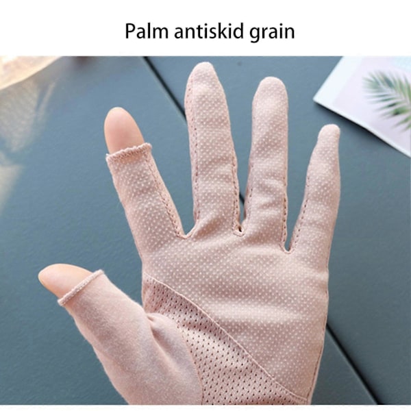 Sommar UV-skydd Solskyddshandskar Lätta och Andningsbara för Camping Fiske Skin Color