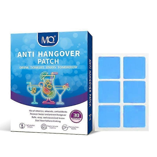 Anti-Baksmälla Plåster, Återhämtningsplåster för Män Kvinnor: 30-pack Energiboost Snabb Återhämtning - Stöd för Dag Natt Fest - Applicera på Arm Nacke Handled GS 3 Box