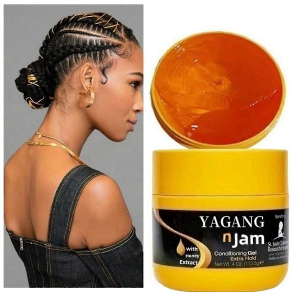 Edge Control Gel, Extra Stark Hårgel - Perfekt Glans och Jam Hårgel för Eleganta Frisyrer, Flätgel och Edge Control Gel för Afrohår 11 GS 3PCS