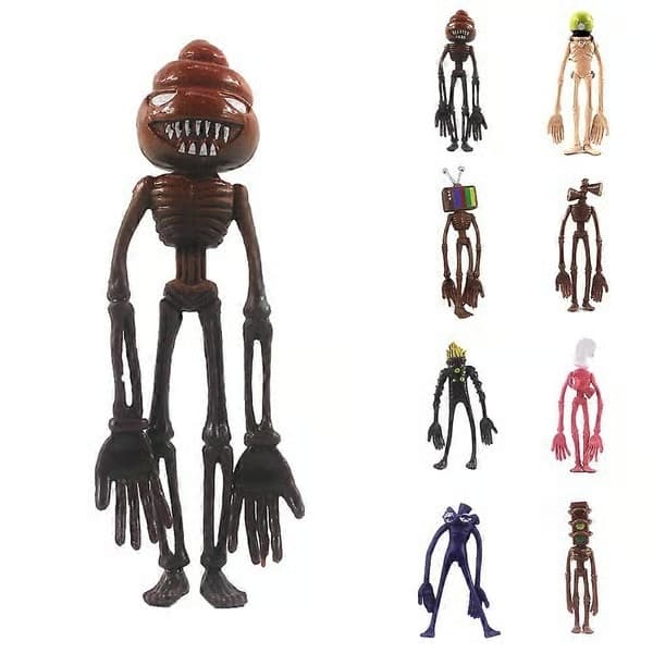 8-pak Siren Head actionfigurer legetøj kagedekoration skrivebordsdekoration tilbehør til børnefester