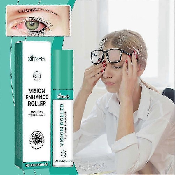 Synsforbedrende roll-on til kvinder og mænd, naturlige ingredienser, øjenroll-on til mænd og kvinder 2pcs