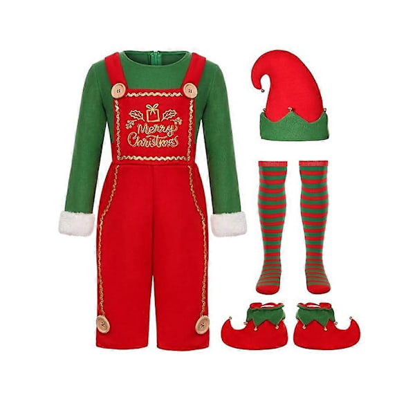 Herr Dam Unisex Jul Tomte Kostym Cosplay Julparty Jultomtehjälpare Kläder Men M