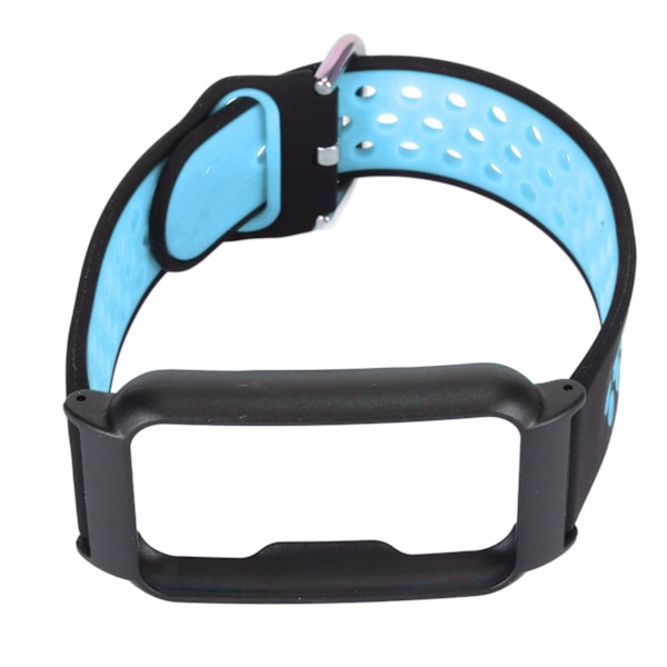 20mm Silikonarmband för Smartwatch Mjukt Andningsbart Snyggt Bekvämt Lätt för OPPO FREE Svart Blå + Svart Skal[C]  GS