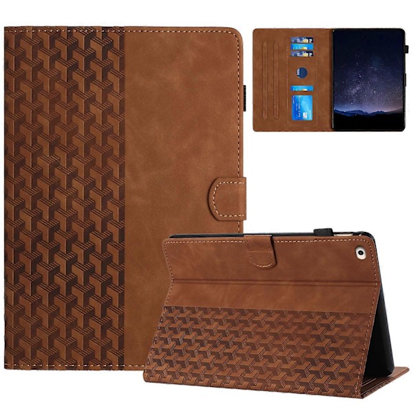 Läderfodral för iPad Mini/ Mini 2/ Mini 3/ Mini 4/ Mini (2019) 7,9 tum Byggklossar Präglat Tablet Skydd GS Brown