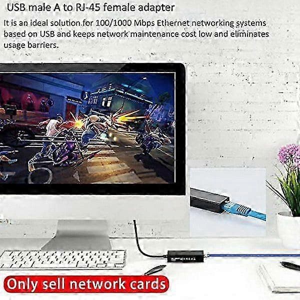 Nintendo Switch Wii/PC USB 3.0 1000Mbps LAN-sovitin verkkoon