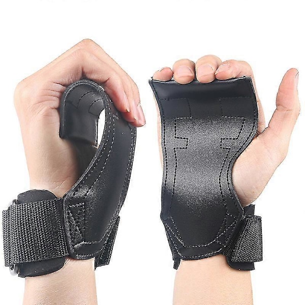 1 Par Fitness Handskyddshandskar Herr Pull-up Bänkpress Hantel Pvc Handledsskydd Hård Drag Booster Viktlyftgrepp Med Handledsremmar