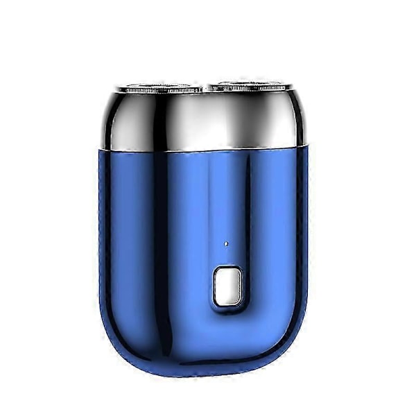 Elektrisk rakhyvel med dubbla huvuden för män - Mini USB-rakapparat, portabel, tvättbar GS Blue