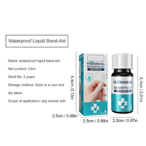 Hengittävä ja vedenpitävä haavanparannusgeeli nestemäinen sidos haavalaastari nestemäinen laastari spray haavan hemostaattinen liima 3pcs
