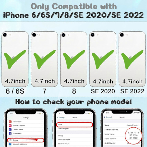 Lämpligt för iPhone 8/7/6s/6/SE 2022/SE 2020 Mobilskal Tecknad 3D Karaktär Design Mobilskal för Tonåringar Coolt Silikon Mjukt Skyddande C GS