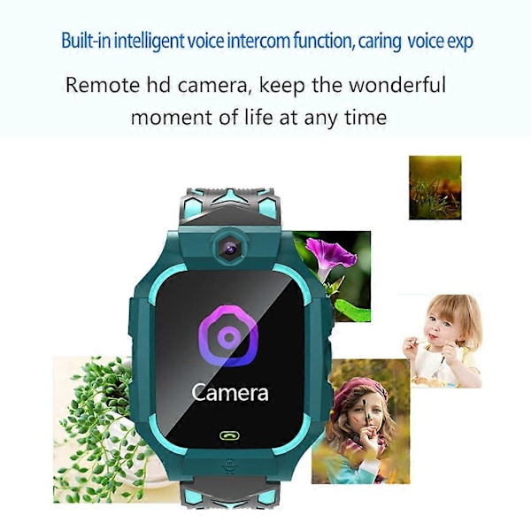 Ny Smart Klocka Barn LBS Baby Telefon 2G Klocka Kamera SOS PK Q02 Q12 Q15 Barn Smartwatch Android Ios för Pojkar Flickor Presenter Green