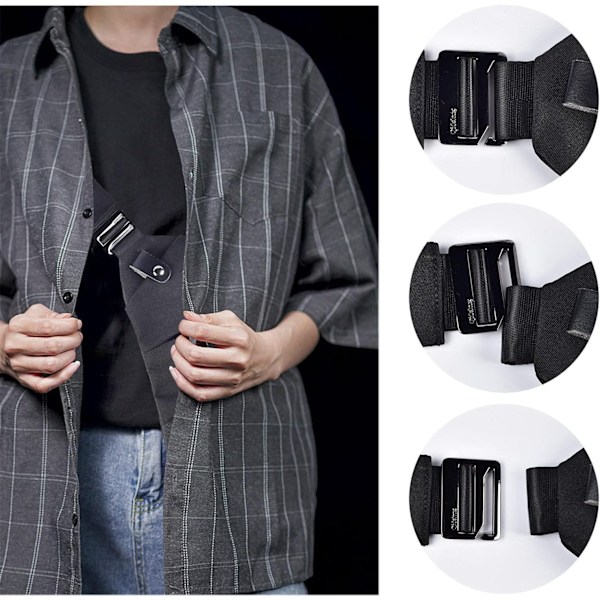 Multi Pocket Bröstväska Herr Stöldskydd Axelväskor Herr Sling Crossbody Axelväska Herr Liten för Utomhusresor Vandring Jogging - Perfet GS