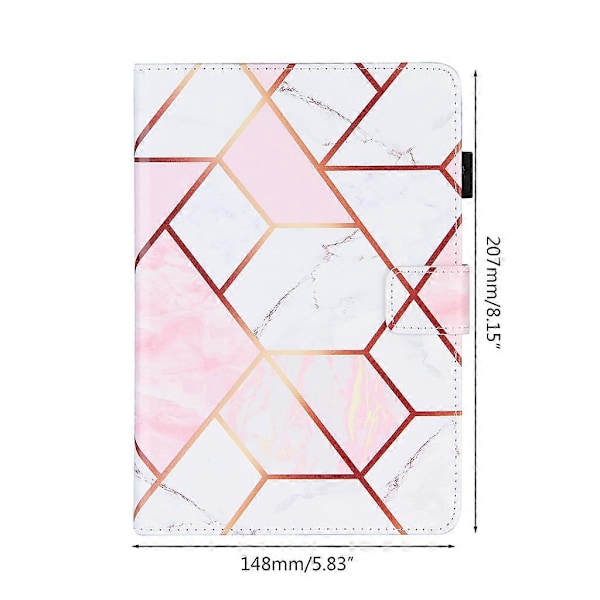 Universellt Läderfodral med Ställ för Pad Mini 1.2.3.4.5(2019) Tablet Skyddsfodral Tablet Fodral Skyddande Magnetisk Lila GS Black White