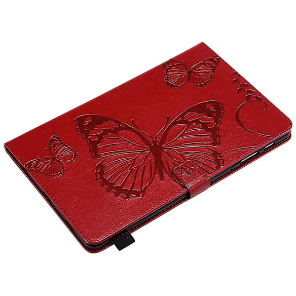 Tabletfodral i läder med ställ för Samsung Galaxy Tab A 10.5 (2018) T590 T595 T597 GS Multicolor Red