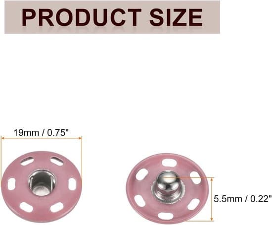 Knapper - Klesknapper - Syknapper - 19mm - Metall - Runde - Trykknapper - For søm, håndverk, DIY smykker